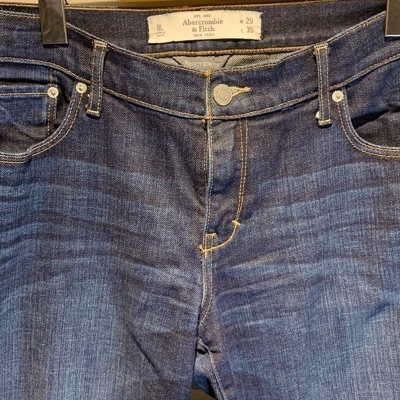 Abercrombie & Fitch Madison Jeans 8L Boot cut stretch blue pants - Picture 5 of 7
